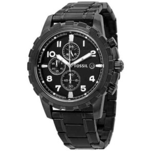 Bracelet de montre Fossil FS4902 Acier inoxydable Noir 22mm